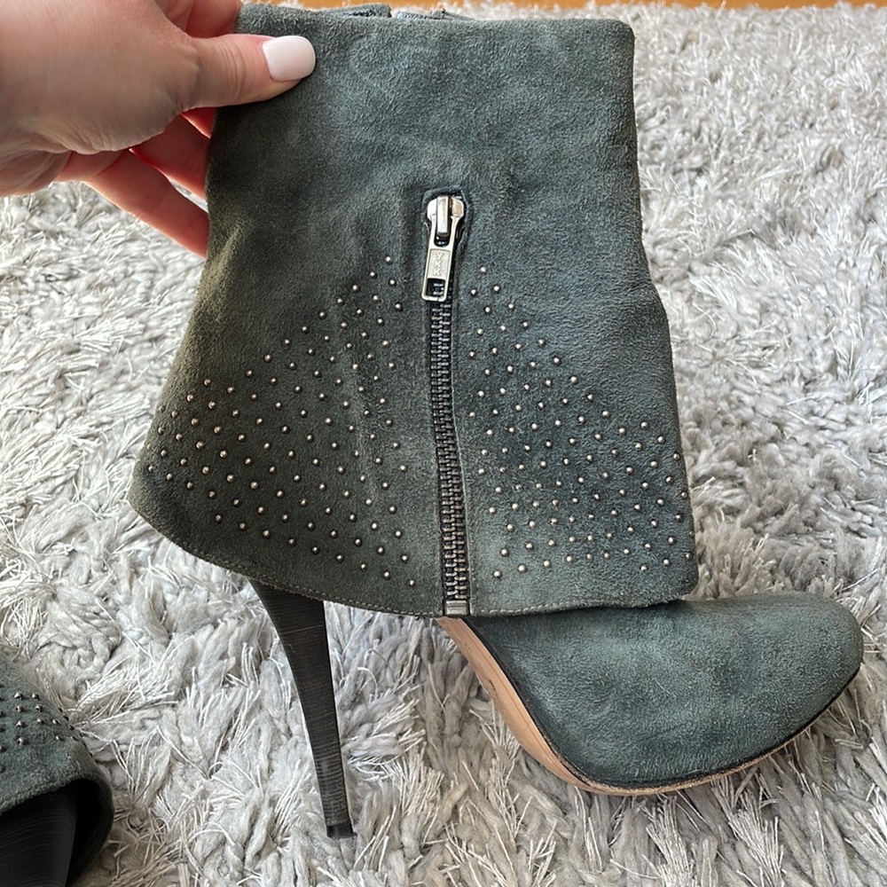 Suede fold over boot